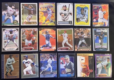 MLB Lote Mixto de 18 Cartas HOF’s, INSERTOS, NOVATOS Y SUPERESTRELLAS AROD Jeter Clemens Foto 1 de 2