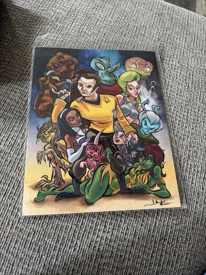 Star Trek Capitán Kirk Majanation Johnathan Rosenbaum Artista Boceto Raro Foto 1 de 3