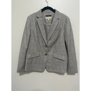 Talbots Größe 10 Zierlich Grau Italienische Wollmischung Blazer - Bild 1 von 8