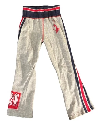 Pantalones deportivos elegantes con cordón cintura gris/rojo/azul Baby Phat niñas talla 6x Y2K Foto 1 de 4