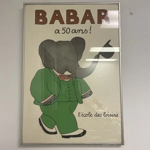 BABAR a 50 ans ! - Poster Affiche 1981 L'Ecole des Loisirs tirage original 1981 - Picture 1 of 8