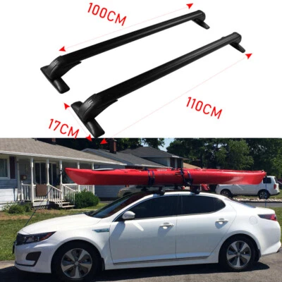 For Kia Optima 2001-2020 Top Roof Rack Cross Bar 43.3" Luggage Carrier w/Lock CL Foto 1 de 4