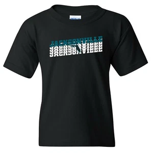 Jacksonville Bay Retro Repeat - Sport Football Youth T Shirt - Black - Picture 1 of 7