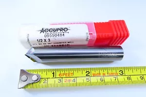 NUEVO 1/2" ACCUPRO CARBURO SÓLIDO FRESA BISEL 90 GRADOS HERRAMIENTA DE BISELADO - Imagen 1 de 3