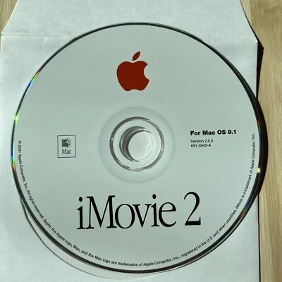 iMovie 2 For Mac OS 9.1 Version 2.0.3. 2001. Apple. 691-3043-A - Image 1 of 2