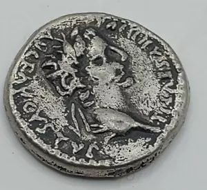 ROMAN EMPIRE. Tiberius, AD 14-37. Silver Denarius, Livia seated - Picture 1 of 2