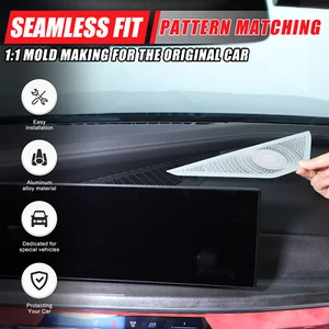 Silver Stainless Car Instrument Speaker Cover Mesh For BMW 7 Series G70 2023+ - Picture 1 of 12