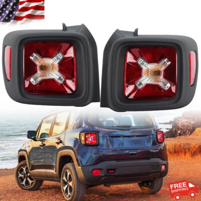 Pair Outer Tail lights For 2015-2023 Jeep Renegade Rear Tail lights Left+Right - Image 1 of 4