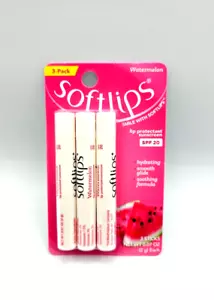 Softlips Lip Protectant Balm Sunscreen Spf 20 Watermelon 3 Pack - Picture 1 of 2