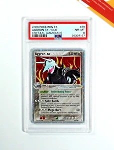 Pokemon PSA 8 Aggron Ex #89 Holo EX Crystal Guardians 2006 English - Foto 1 di 3