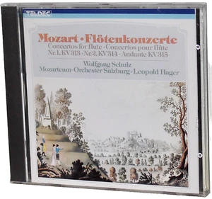 TELDEC CD 8.42185ZK: MOZART Flute Concertos - Wolfgang SCHULZ, HAGER, JAPAN 1985 - Picture 1 of 3