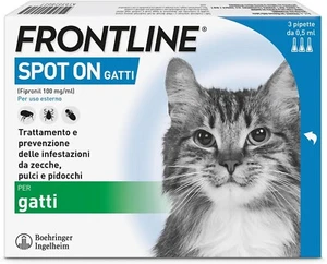 FRONTLINE Spot On 3 Pipette Gatto Antiparassitario per Gatti e Gattini di Lunga - Foto 1 di 7