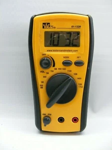 Ideal 61-1320 Meter Style Handheld Alarm Clock AM FM Radio With Case Stand - Picture 1 of 9