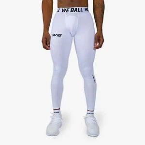 Athletic Compression Tights (White) - For Basketball, Football & Lacrosse - Picture 1 of 5