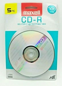 Maxell 648220 700MB 80-Minute CD-Rs (5 pk) - Picture 1 of 5