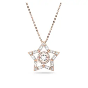 Swarovski Necklace Stella Star Rose Gold Drop Mixed Cuts Boxed 5617766 - Picture 1 of 6