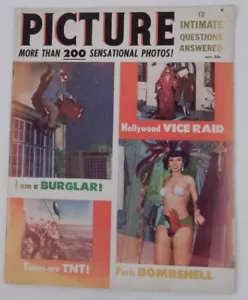1950 PICTURE magazine Vol 1 #1 photos CREMATION BALI Hollywood Vice KNIFE DANCE - Foto 1 di 12