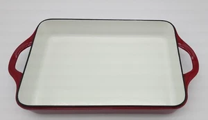 Rot Gusseisen 9"x13" Rechteck Schale Food Network Gusseisen ROT Gusseisen - Bild 1 von 5
