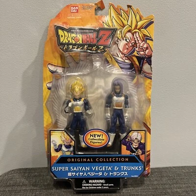 "Figuras de 4,5"" Dragon Ball Z 2008 colección original SS Vegeta & Trunks - Bandai" Foto 1 de 4