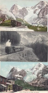 Wengernalp Eiger Bern Lot 3 AK 1906 Wengernalpbahn Eisenbahn Schweiz 2412031 - Picture 1 of 2