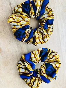 Haargummis /Scrunchies Afrikanische Stoffe aus 100 %Baumwolle 2erSet Groß - Bild 1 von 4