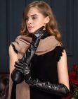 YISEVEN Women's Touchscreen Lambskin Leather Opera Gloves Warm Lining Flat (M)