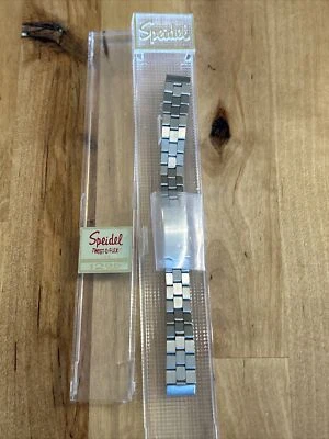 SPEIDEL Folding Clasp Replacement Chunky Link Chain Watchband Stainless 1858 NOS - Image 1 of 4