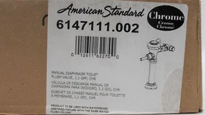 American Standard Ultima Manual Flush Valve 6147111.002 CHROME - Picture 1 of 4