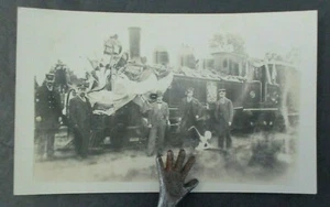 Rare 1901 Albert Percy Godber Royal Train Locomotive & Crew Photo, Petone, NZ - Picture 1 of 3