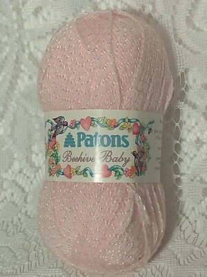 Hilo acrílico y olefina vintage Patons colmena bebé cristal rosa pompa tblbf1 Foto 1 de 4