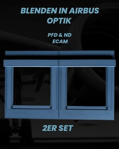 Homecockpit Airbus Blenden für PFD & ND oder ECAM 2er Set - Bild 1 von 3