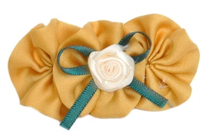 Cute Vintage ROSE Bow RUFFLE Rüschen Haarclip - 7 Farben Rockabilly - Bild 1 von 16