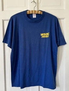 Vtg WSOC FM103 Country Music Charlotte NC Radio Station T-shirt L Single Sitch - Picture 1 of 4