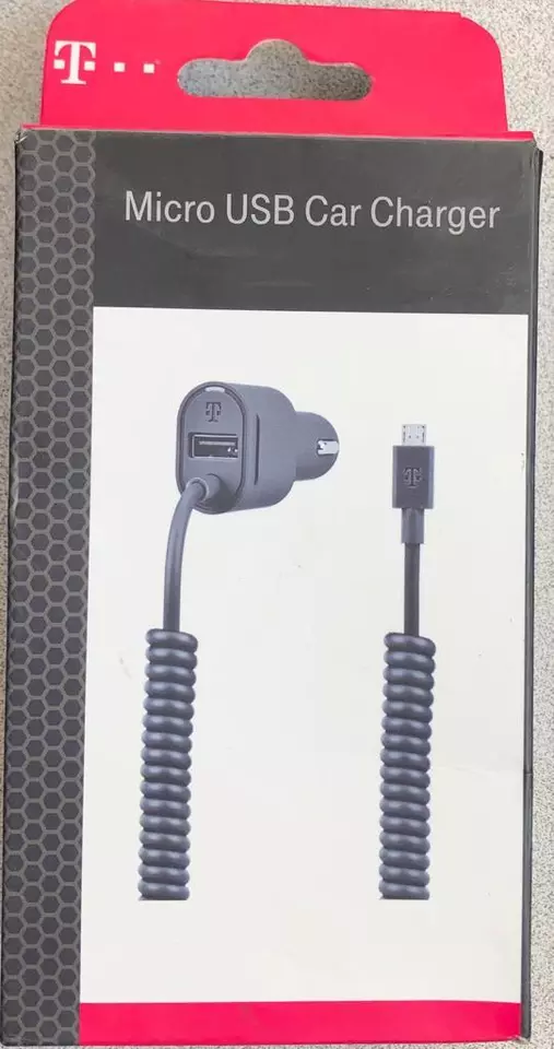 T-Mobile 3.4A Micro USB Car Charger w Extra USB Port for Galaxy S6 S7 Note 5 * - Image 1 of 3