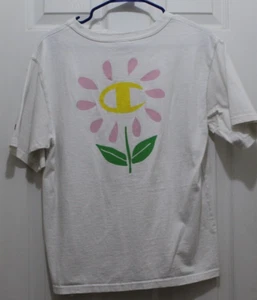 Champion brand women's **small* flower* white* t shirt very cute - Picture 1 of 2