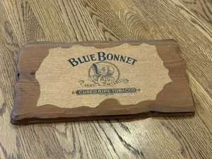 Vintage wooden sign advertising "Blue Bonnet - Very Mild & Cured Ripe Tobacco” - Picture 1 of 16