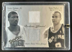 2003-04 Skybox Autographics Reece Gaines Tony Parker Rookie Affirmed Jersey /500 - Picture 1 of 2