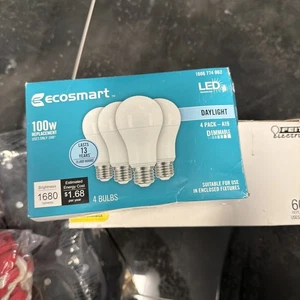 (4-Pk) EcoSmart LED Light Bulb Dimmable A19 100W 11A19100WESD003 - Picture 1 of 1