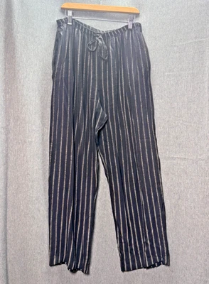 Vintage Ms Choice California Women's S/M Black Striped Pants Classic - Image 1 of 4
