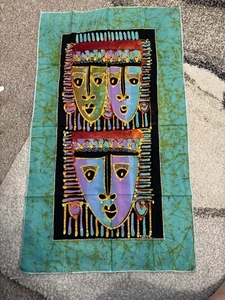 ASIATISCHE BATIKMALEREI AUS INDONESIEN MASKEN IM STIL VON IWAN TIRTA - Bild 1 von 4