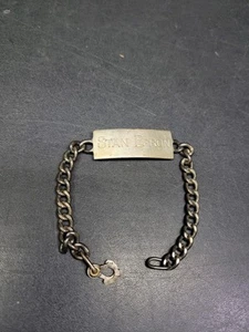 Vintage WWII Ära Sterlingsilber graviert Name ID Kette Armband Radico 22 g 7,5" - Bild 1 von 6