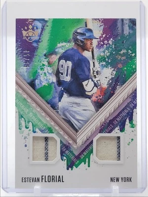 ESTEVAN FLORIAL 2021 DIAMOND KINGS MATERIAL'S DUAL PATCH GOLD /99 Q5829 - Image 1 of 2