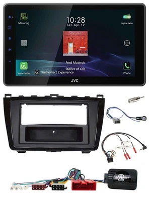 JVC DAB Lenkrad Bluetooth USB Autoradio für Mazda 6 08-12 schwarz glänzend - Bild 1 von 4