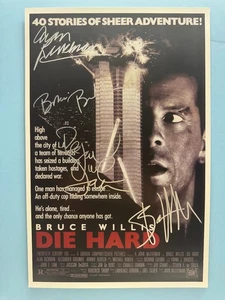 DIE HARD MOVIE POSTER 11x17 SIGNED BY 4 AUTHENTICATED withCOA FREE SHIP - Picture 1 of 3