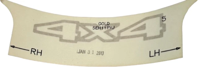 CALCOMANÍA CHRYSLER 4 X 4 CONTORNO 5EH11PYJ NUEVA OEM Foto 1 de 1