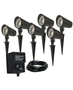 6-Pack Harbor Breeze 5-Watt Low Voltage LED Spot Light Kit w/Transformer & Cable - Picture 1 of 6