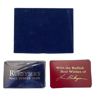 Louis Rukeyser's Wall Street Club Wrapped Playing Cards - Never Opened - Picture 1 of 5