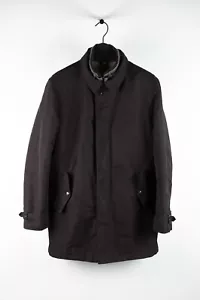 Genuine Burberry Brit Men Parka Jacket Dark Grey Removable Lining Size L, H3273 - Picture 1 of 12