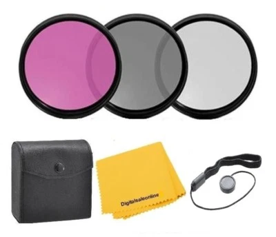 46mm 3Pc Filter Kit (UV-CPL-FLD) For Olympus M.ZUIKO Digital 17mm f/1.8 Lens - Image 1 of 4