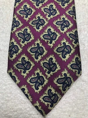 CORBATA FERRELL REED HOMBRE MORADA CON BEIGE AZUL 3,75 X 60 Foto 1 de 4